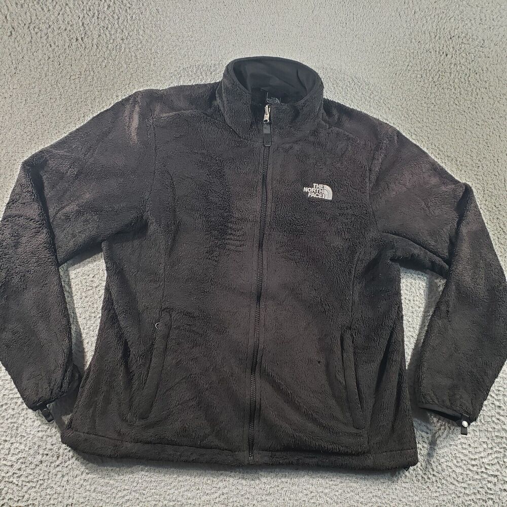 The North Face Jacket Women's XL Extra Large Black Osito Fleece Full Zip Stretch